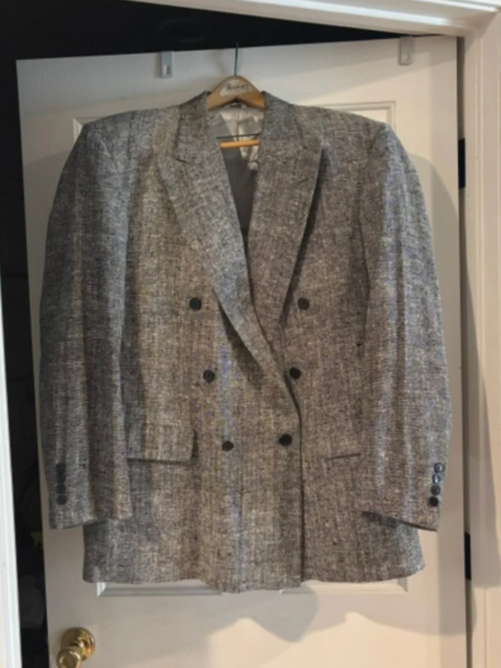 Planteen & Krogh Mens sports Jacket- SZ 4X Black & White-SILK